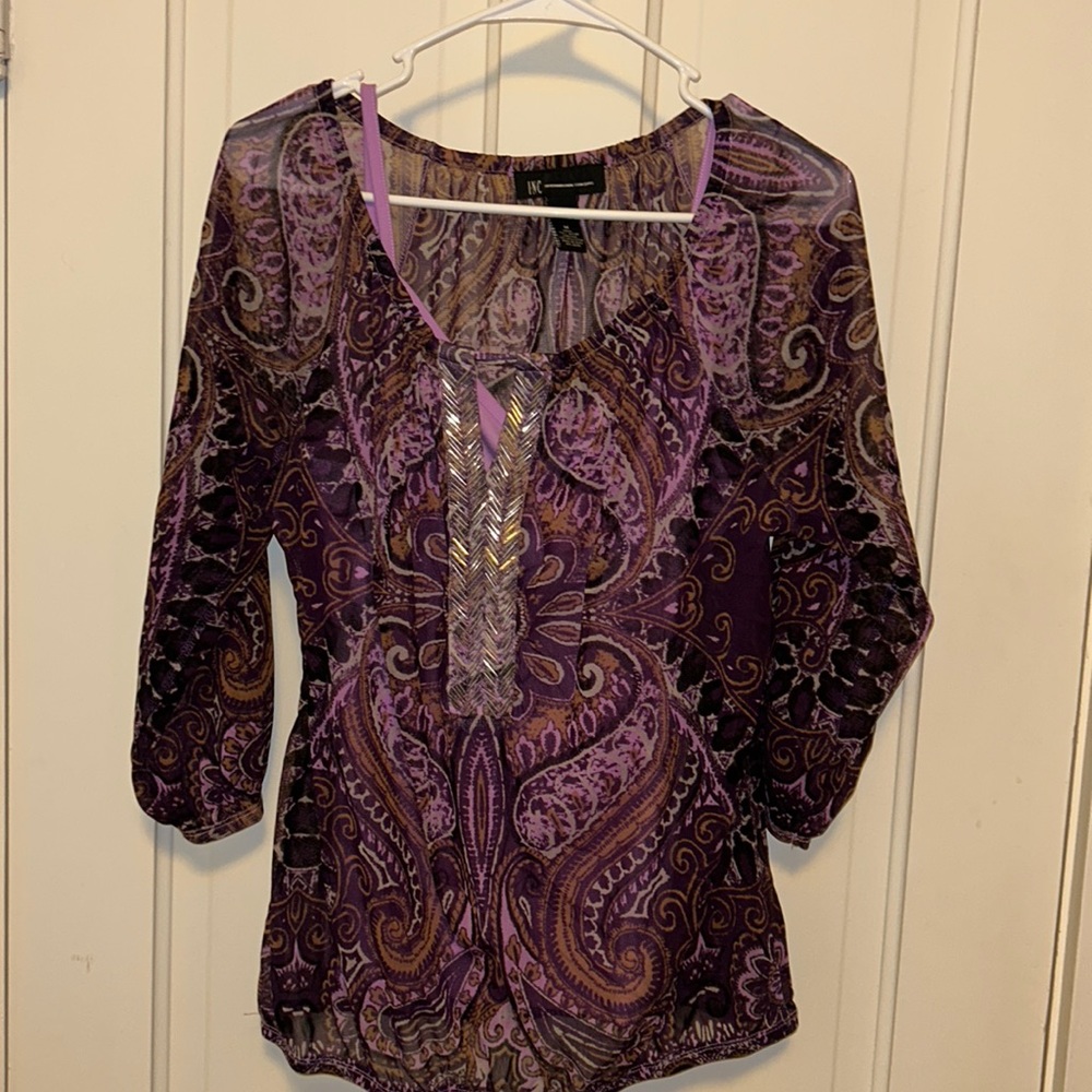 INC beautiful purple blouse